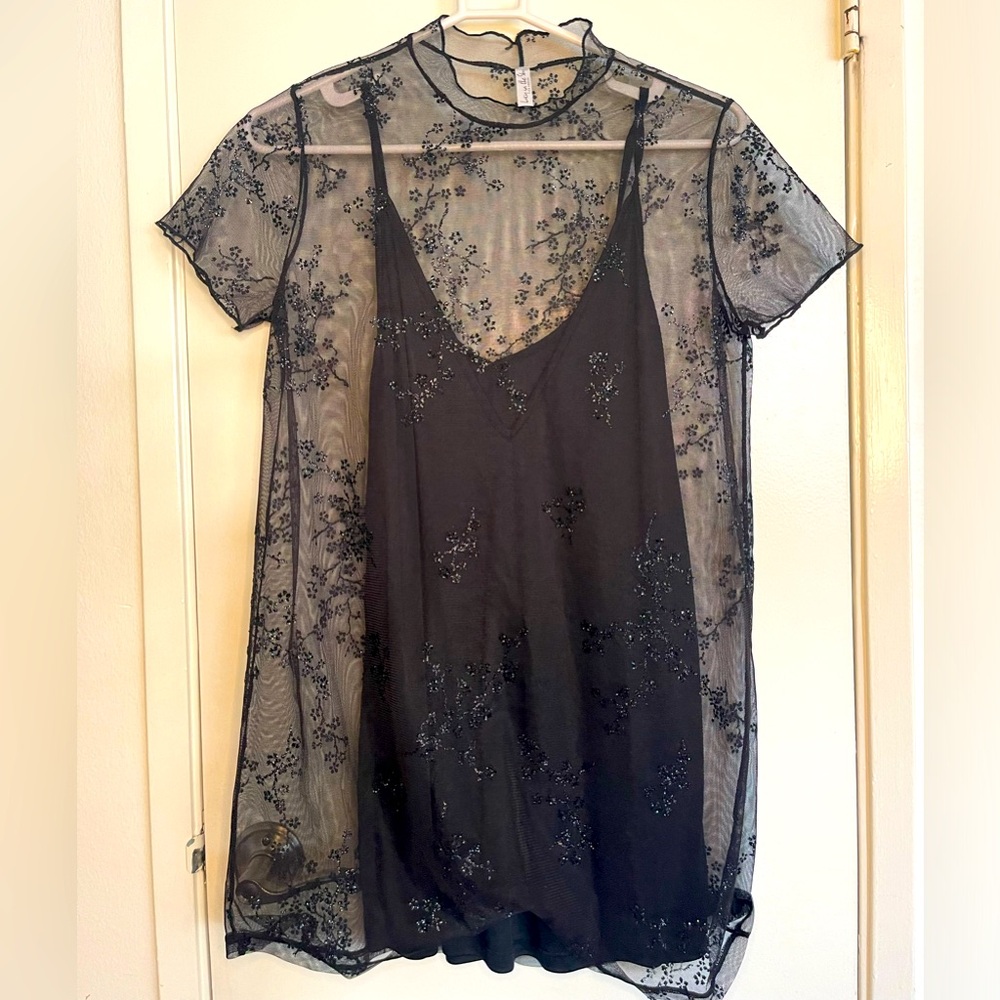 BRAND NEW!!! Harper Cherry Blossom dress in black, by Lucy in the Sky!!!